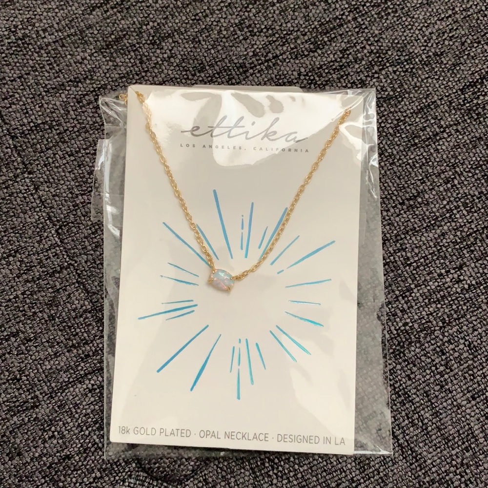 Ettika 18k gold plated opal necklace